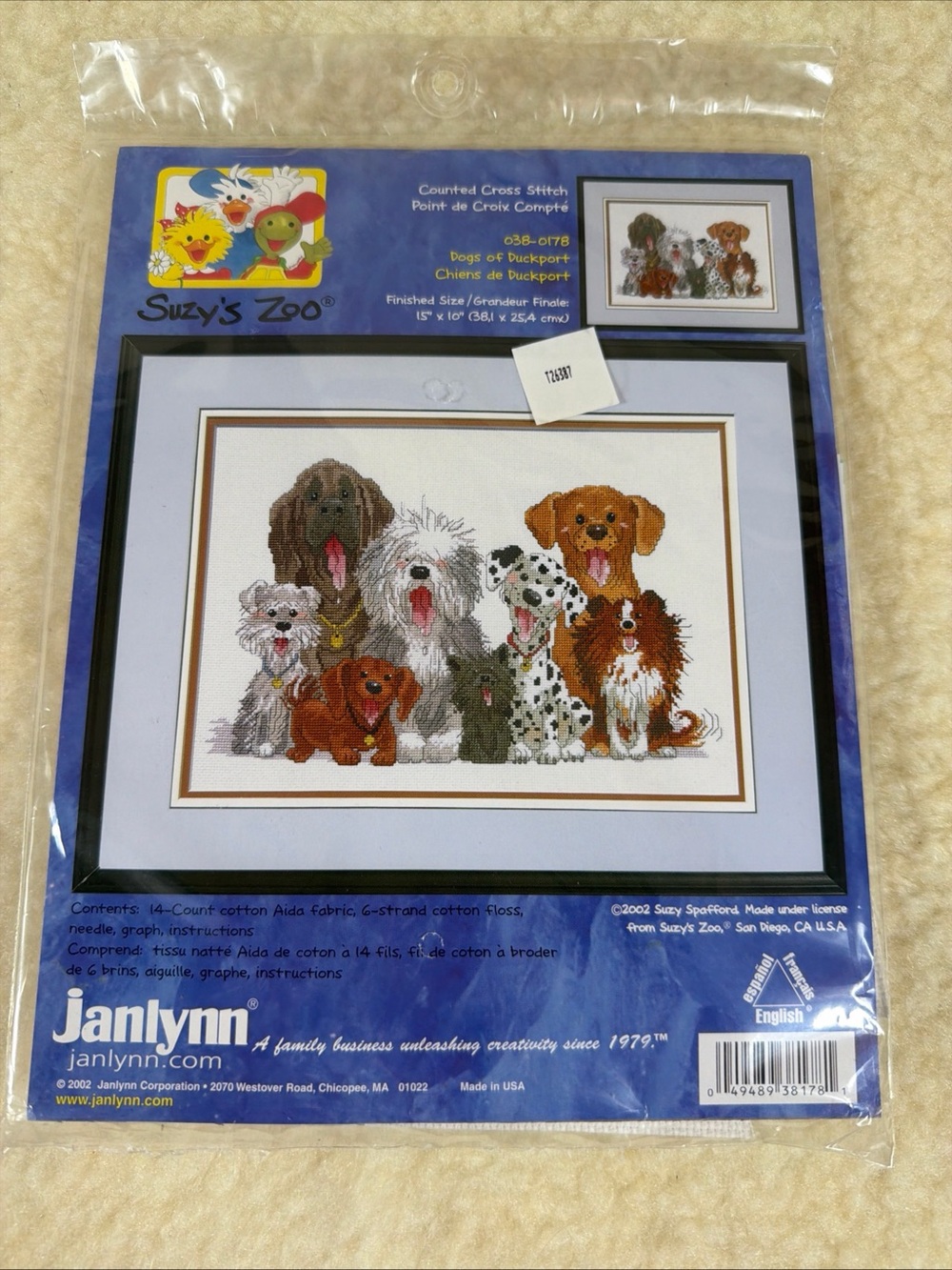 Janlynn Suzy's Zoo Dogs Cross Stitch Kit Dogs in Duckport